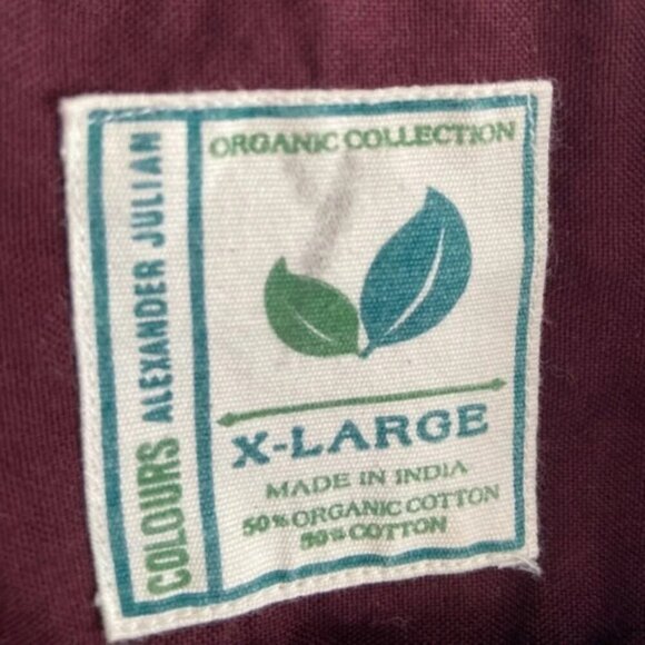 Colours Alexander Julian Organic Cotton short sleeve button up shirt Sz XL - Picture 5 of 7